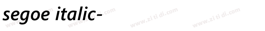 segoe italic字体转换